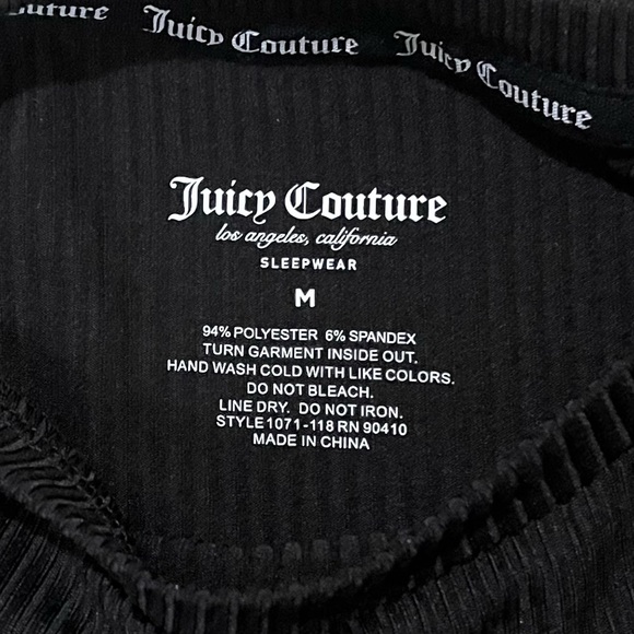 NEW Juicy Couture Black Ribbed Rhinestone Nightgown - Picture 6 of 9
